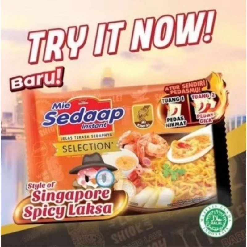 

MIE SEDAAP SINGAPORE SPICY LAKSA MIE INSTAN KUAH