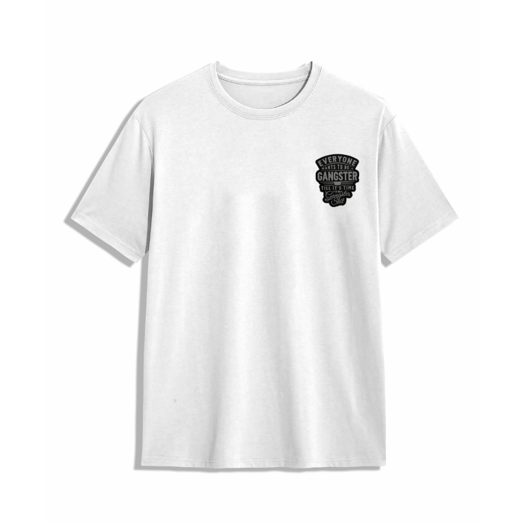Baju Kaos Distro Pria / Kaos Distro Original / Kaos Pria Wanita / T-shirt Kaos Gangster Simple Putih