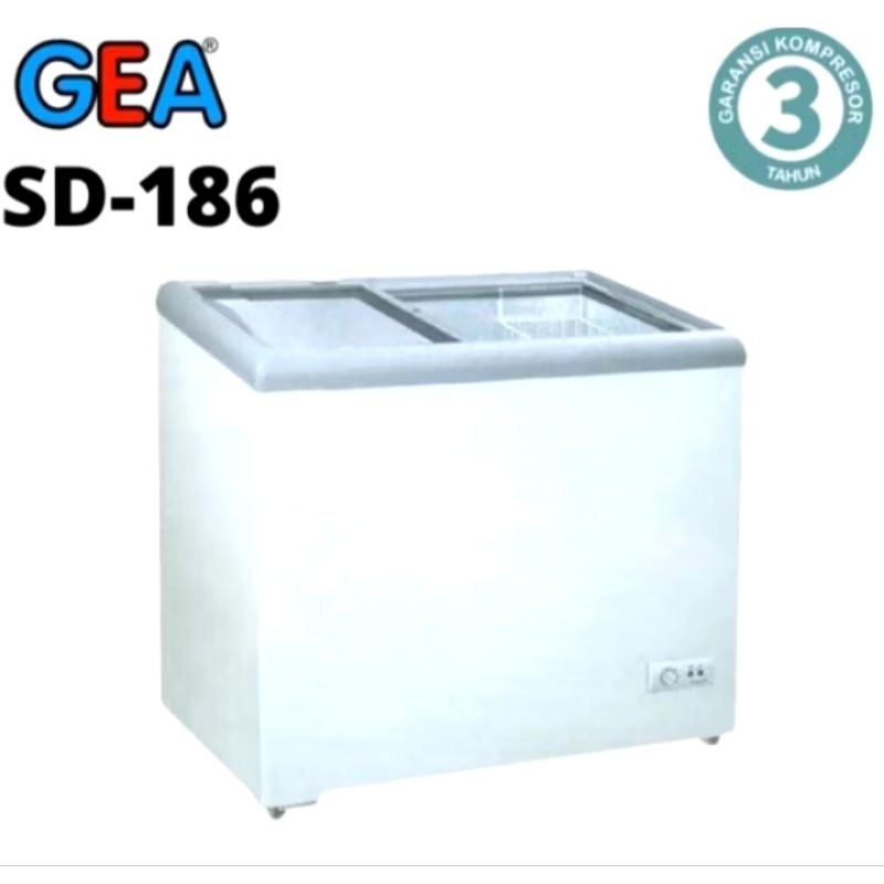 SLIDING FLAT GLASS FREEZER GEA SD-186
