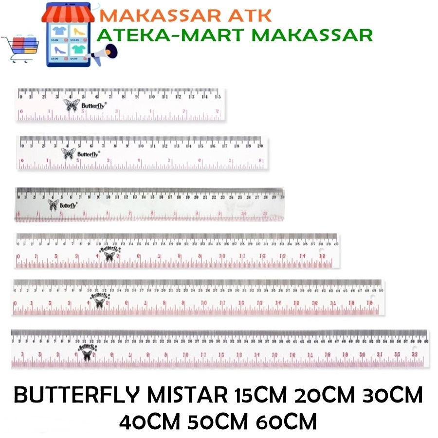 

[1PCS] BUTTERFLY MISTAR PENGGARIS 15CM 20CM 30CM 40CM 50CM 60CM