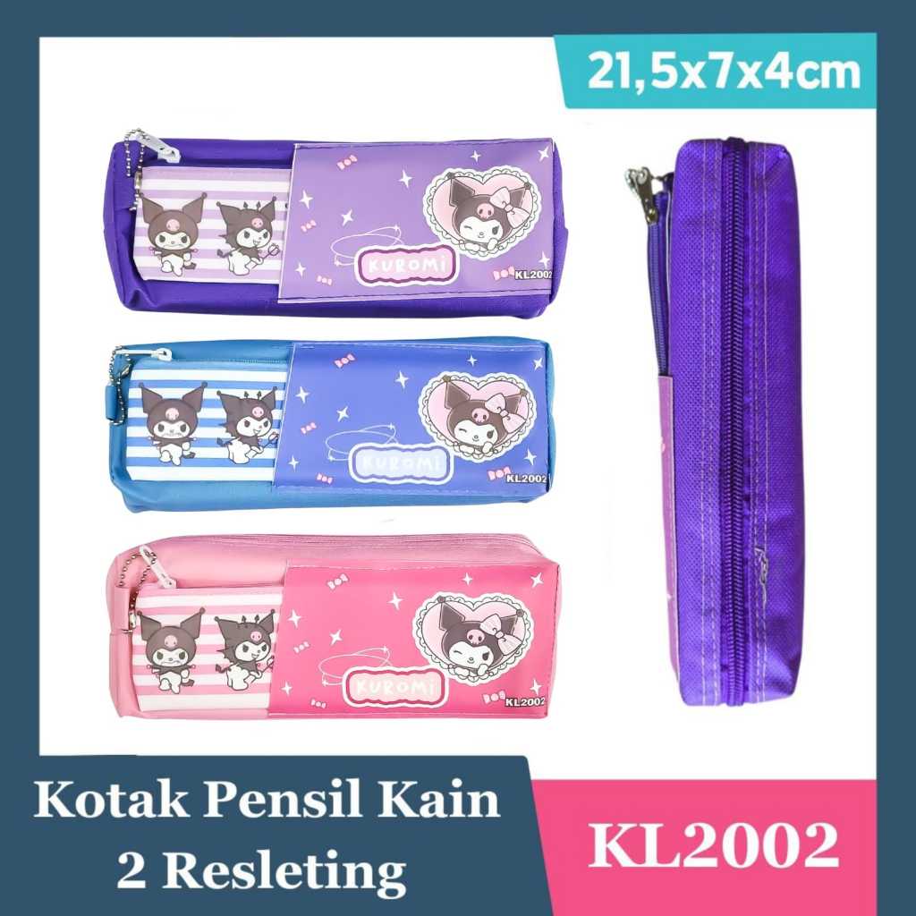 

Pencil Case KL2002 KURØ MI (2 Resleting)