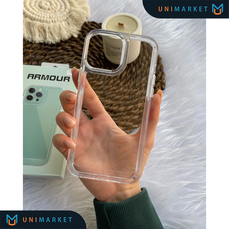 Armour Military Hard Case IPHONE XR 11 12 13 14 15 16 17 PRO MAX PLUS Case Bening Transparan Aklirik