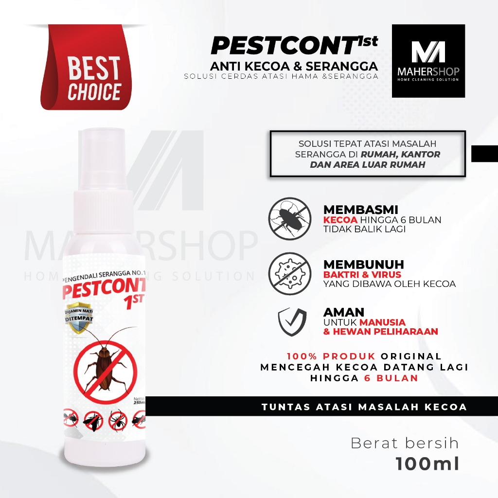 Pestcont obat racun pengendali serangga kecoa, racun kecoa, serangga rumah, obat anti serangga kecoa