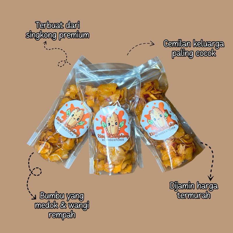 

KERIPIK SINGKONG BALADO ISI 100gr