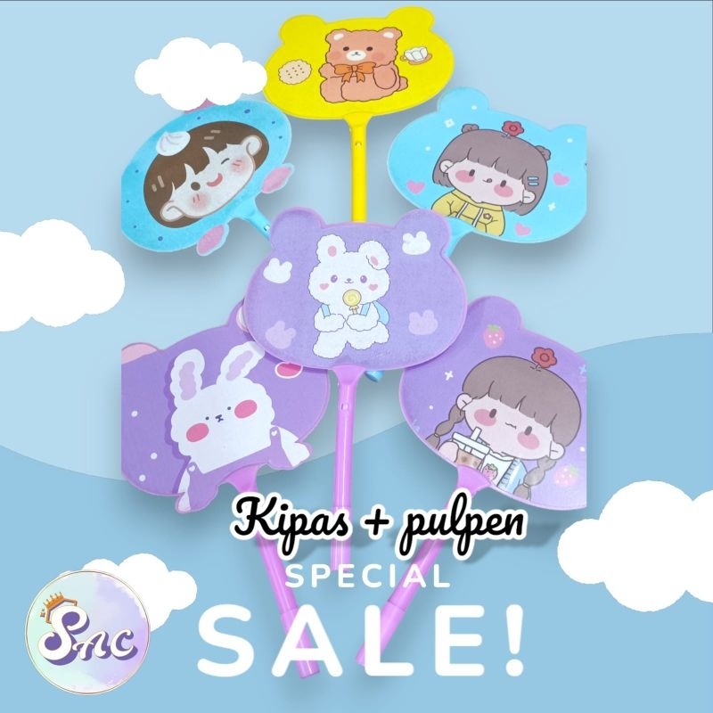Kipas Pulpen Karakter Lucu Lucu Kipas Pena Kipas Ballpoin Pulpen Kipas Karakter