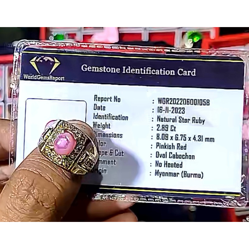 Natural star Ruby ( Ori Burma , NTE )