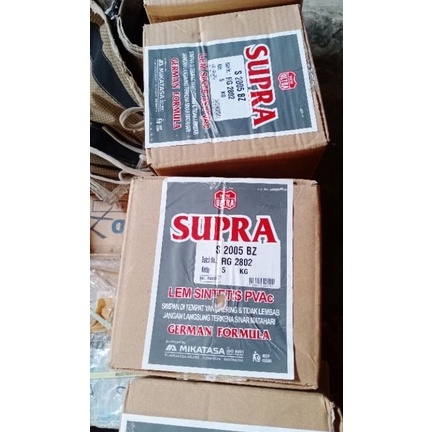 

KODE Q6N6 LEM PUTIH PVAC SUPRA MIKATASA 5 KG TIPE S 25 BZ or lem kayu Supra