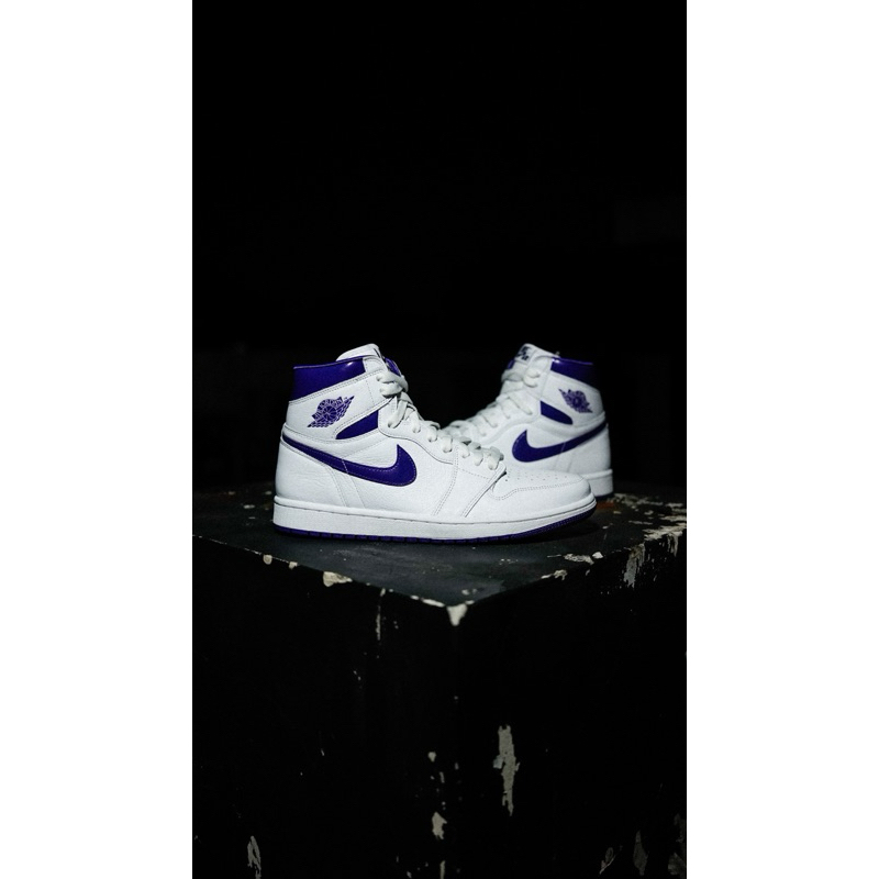 Wmns Air Jordan 1 High OG - White / Court Purple