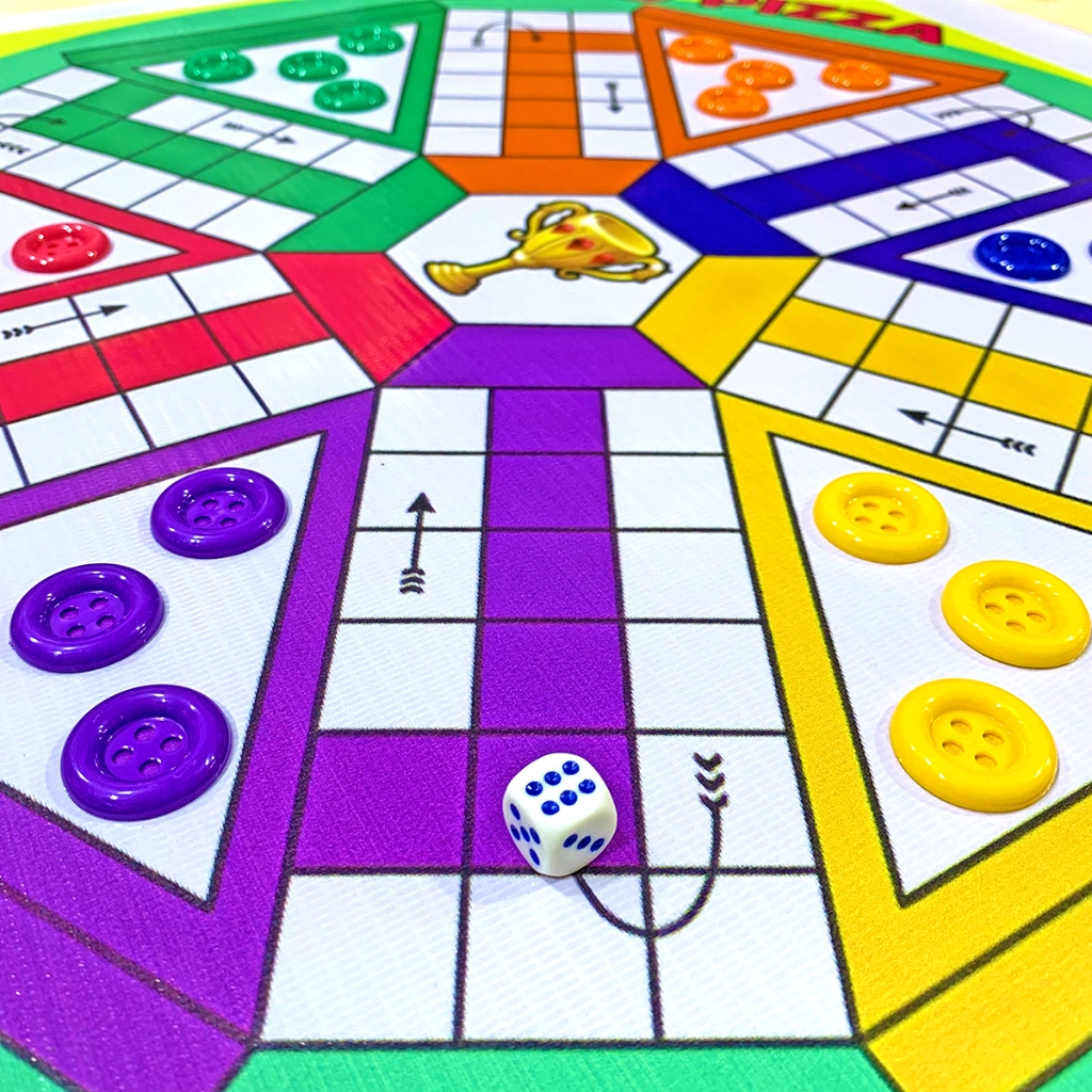 MAINAN LUDO ANTI AIR UKURAN JUMBO BESAR BENTUK PIZZA
