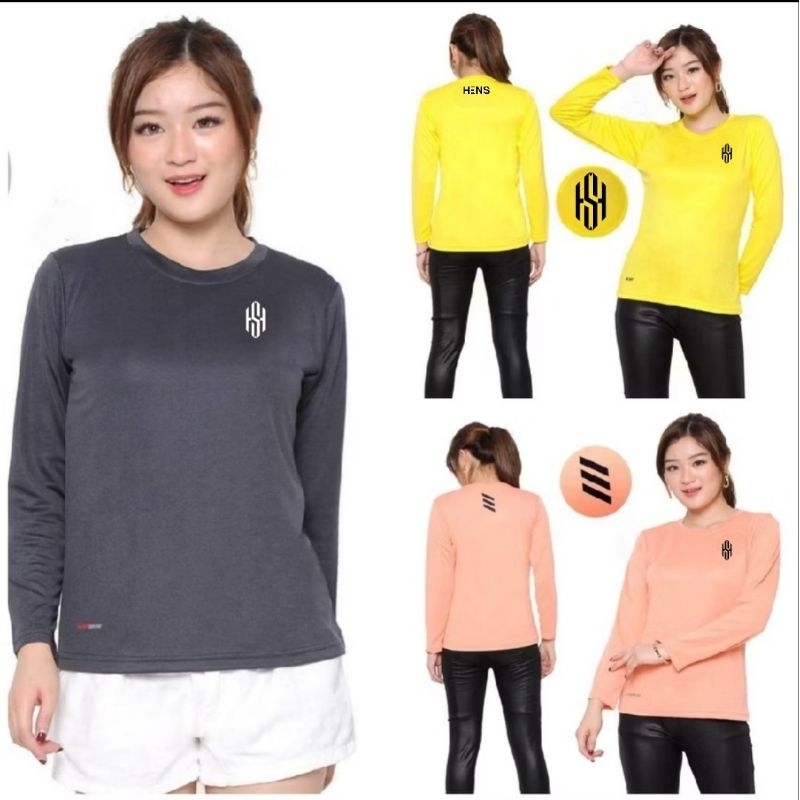 Baju Olahraga Wanita Lengan Panjang Baju Training/Running Olahraga