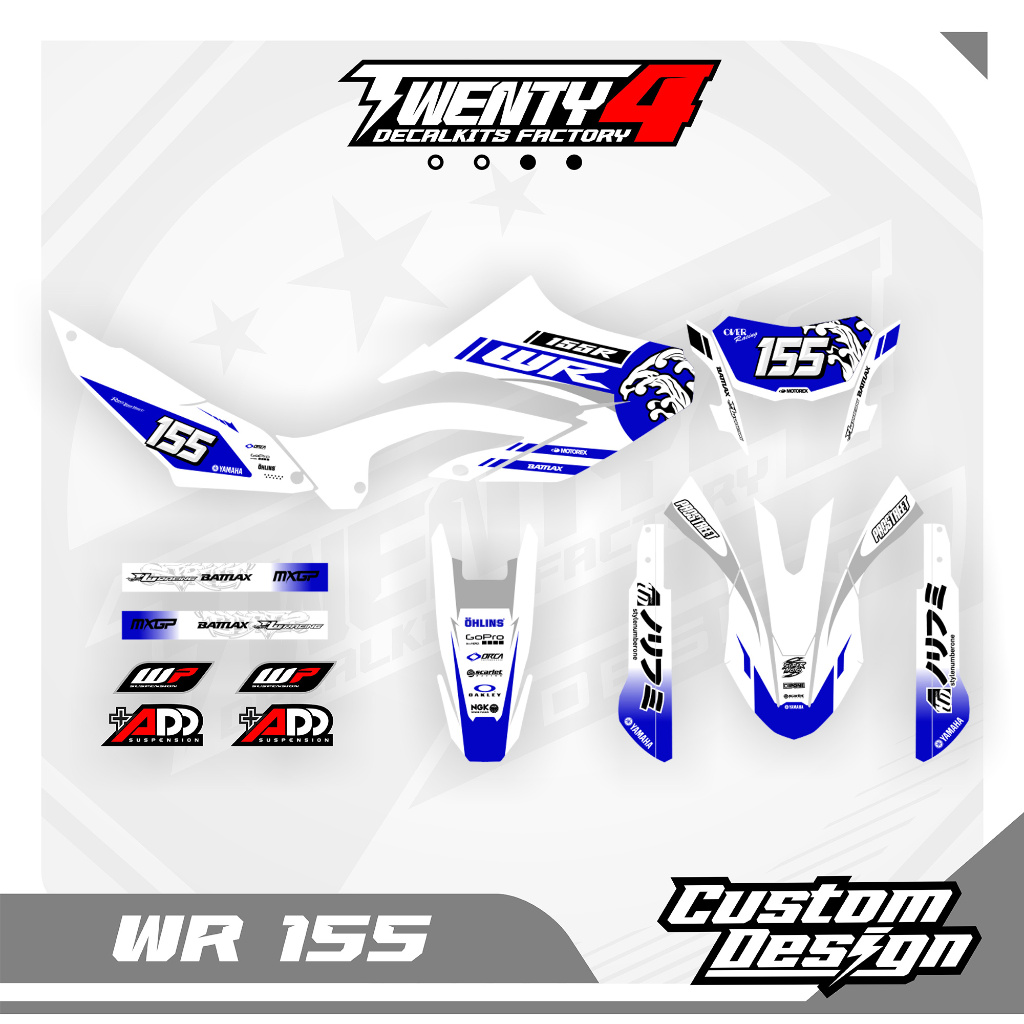 Decal Yamaha Wr 155 White Tsunami - Decal Wr 155 Full Body