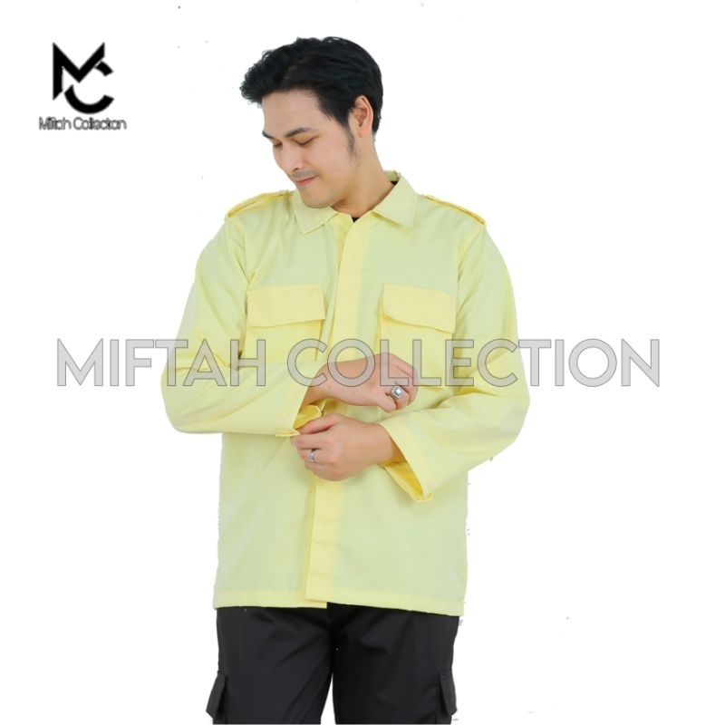 BIG SIZE Seragam pdl satpam krem terbaru,pakaian dinal luar ukuran jumbo