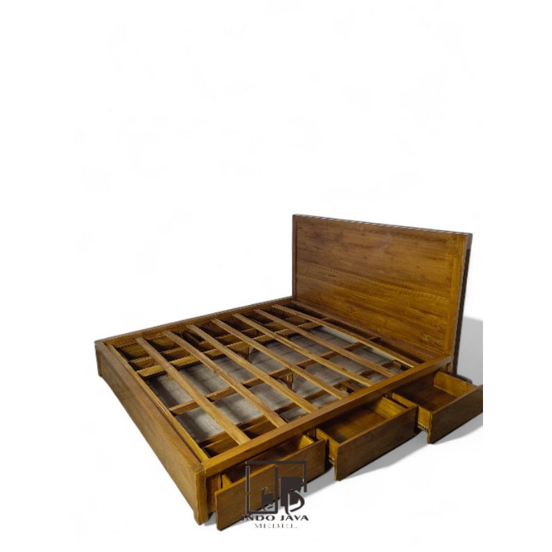 WADI - Dipan Minimalis Laci  - Dipan Minimalis Modern - Dipan Minimalis Kayu Jati - Ranjang Minimali