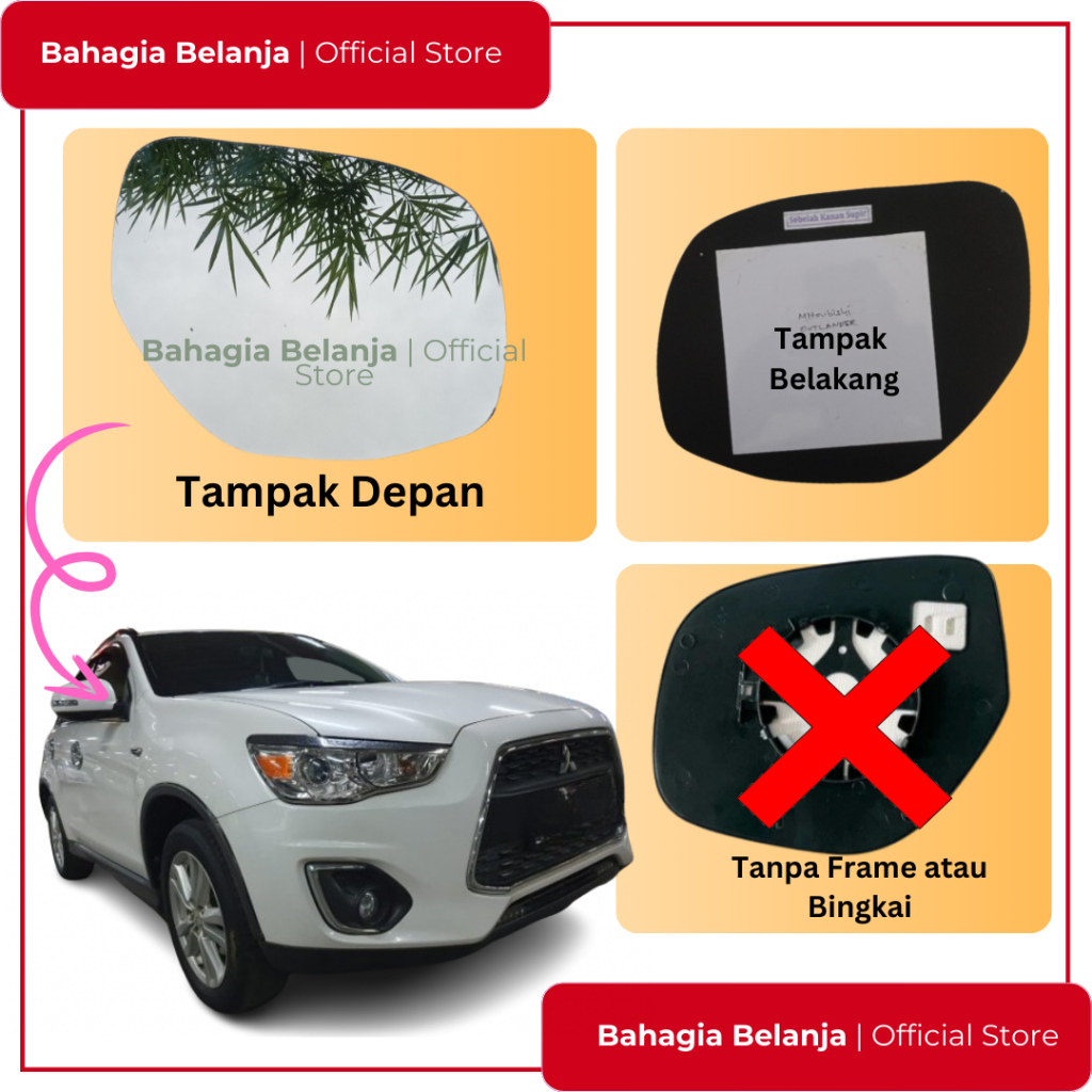 Kaca cermin Outlander sport sport Px kanan kiri