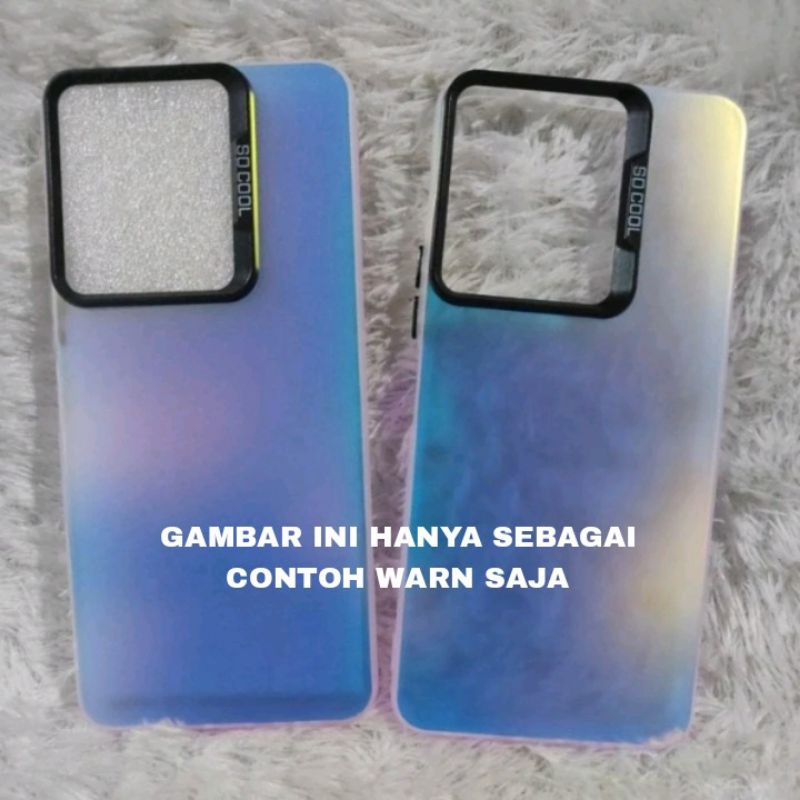 SOFTCASE CASE HYBRID IMD GLOSSY INFINIX SMART 6 CASE IMD HOLOGRAM SILVER POLYCARBONAT