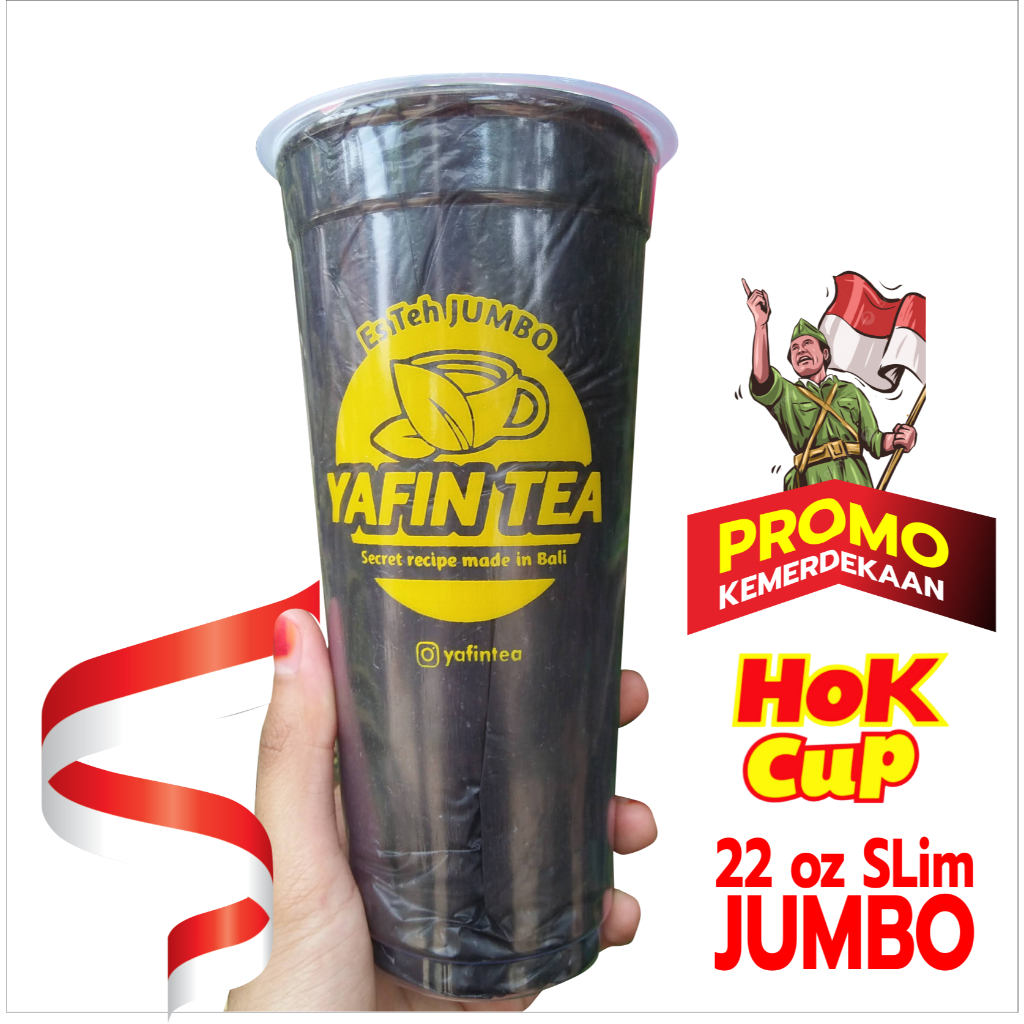 Sablon Cup Gelas Sablon 22oz HOK  Slim Jumbo, Gratis Desain