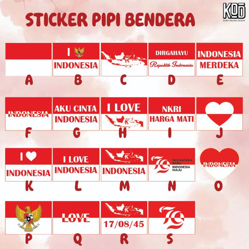 

Sticker Pipi Merah putih/ Sticker Agustusan/ Stiker bendera.