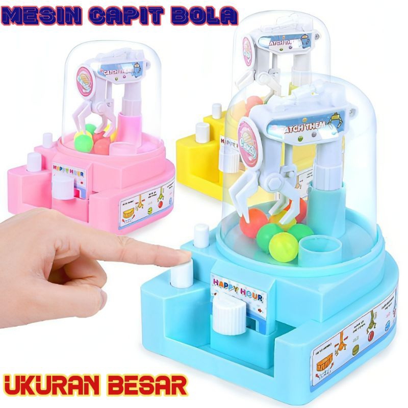 Mainan Mesin Capit Bola Mini Ukuran Besar  Claw Fun Ball Catcher - Mainan Claw Machine Tangkap Bola 