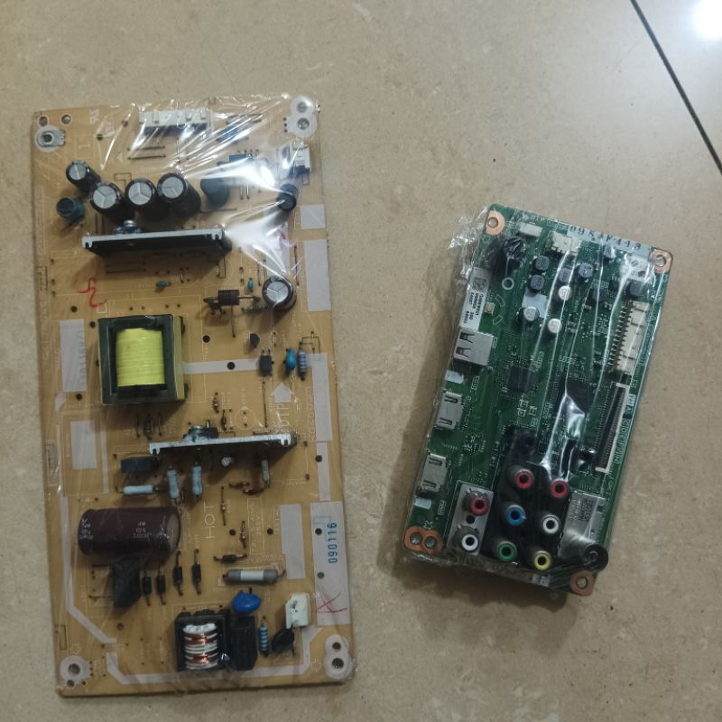 MB led tv Sharp lc 32le265i - mainboard tv - power suplly led tv - mesin tv led ( satu paket MB & PS