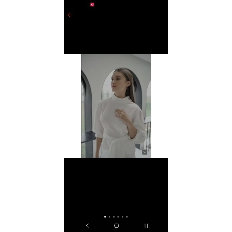 maven Kae top pearl white preloved