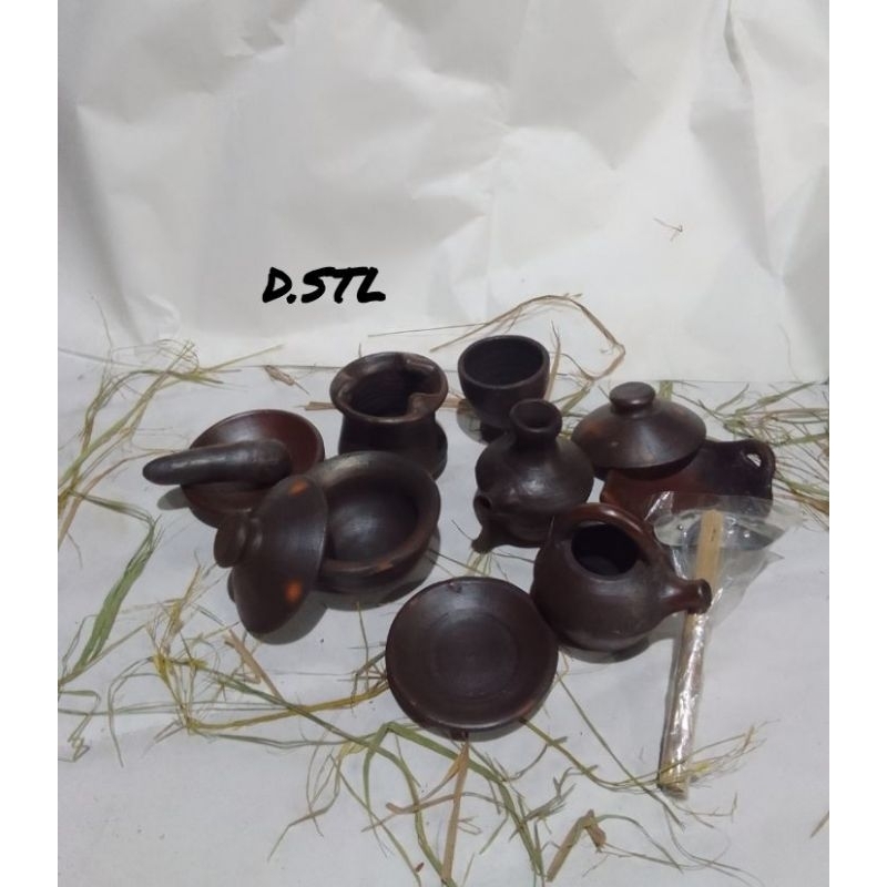 Mainan Tradisional Masak Masakan Anak (Ecer) Tanah Liat Gerabah