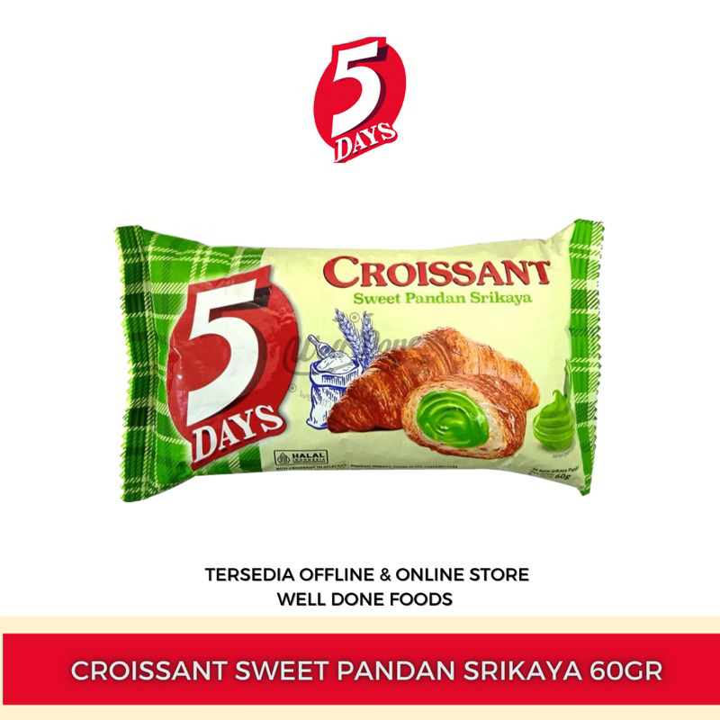 

Croissant Sweet Pandan Srikaya 60gr