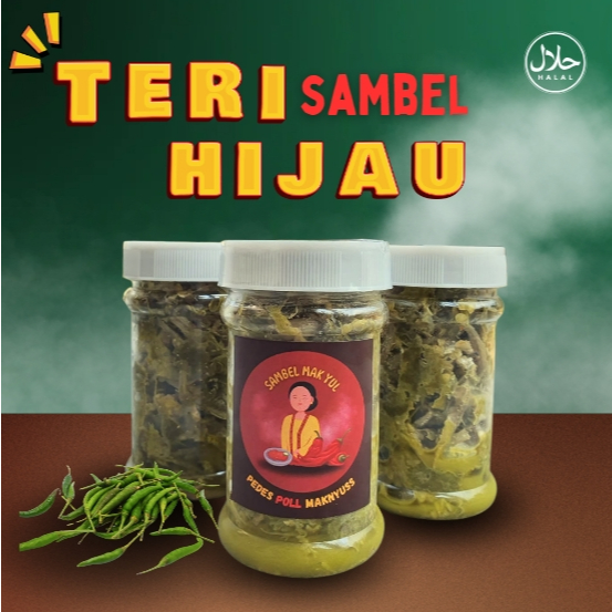 

Sambel Mak Yul - TERI JENGKI CABE IJO 150 gr (ISI BANYAK SEDIKIT MINYAK)