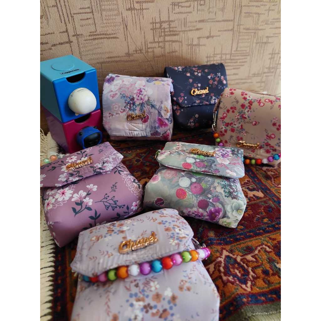 Mukena Travel Anak Mini parasut motif bunga