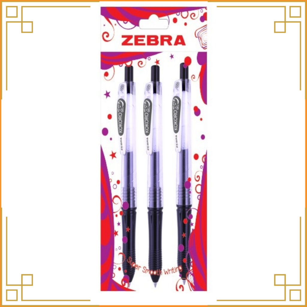 

ZEBRA Pena kokoro tinta gel 0.5 set isi 3