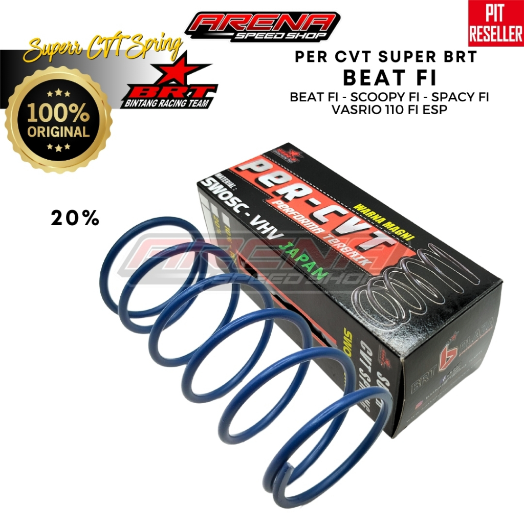 BRT Super CVT Spring 20% Beat Fi - Per CVT Biru Beat Scoopy Vario 110 Fi ESP 1500 RPM Original BRT