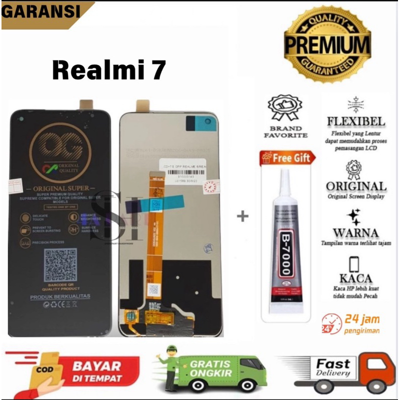 LCD TOUCHSCREEN REALME 7 FULLSET ORIGINAL