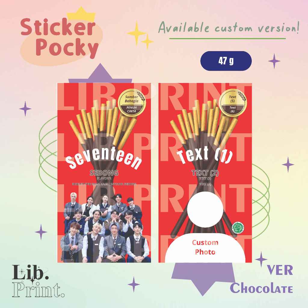 

STICKER POCKY CUSTOM NCT EXO NCT DREAM NCT 127 WAYV BTS TXT ENHYPEN SEVENTEEN FREEBIES KONSER