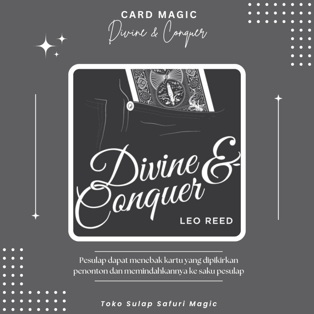 Alat Sulap Divine and Conquer - Sulap Kartu - Trik Kartu - Kartu Sulap - Sulap Mentalis - Toko Sulap