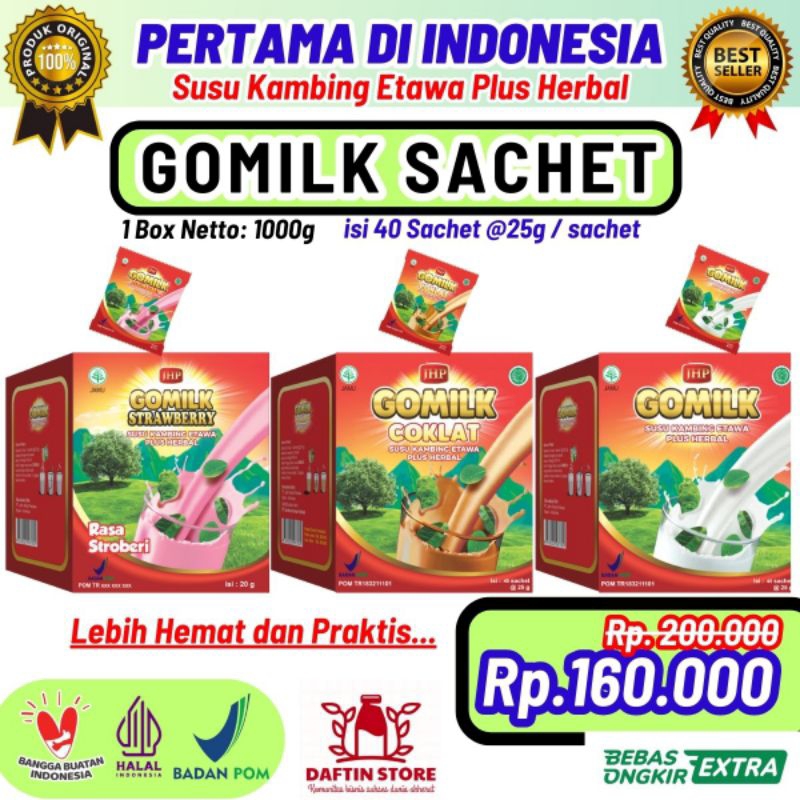 

GOMILK SACHET 1 KG SUSU KAMBING ETAWA PLUS HERBAL