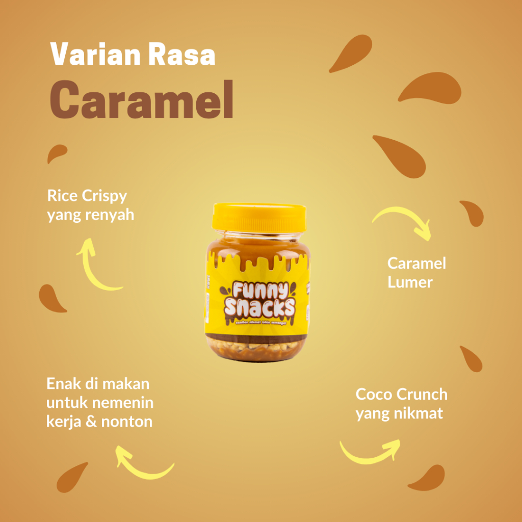 

Caramel Lumer - Funny Snack - Choco Jar - Choco Crunchy - Cemilan Manis - Travel Size