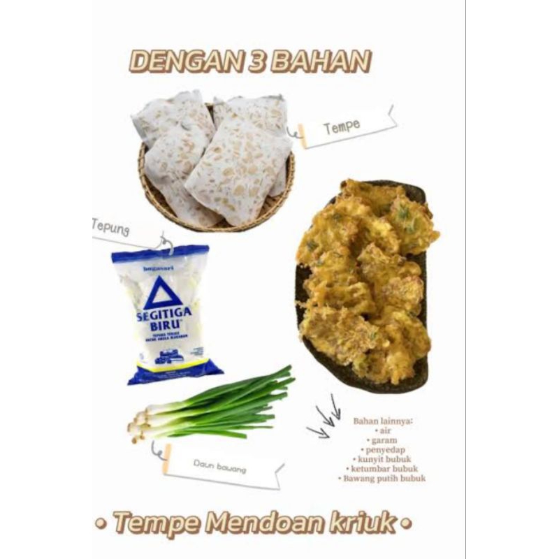 

Paket tempe goreng siap masak cemilan orang kampung