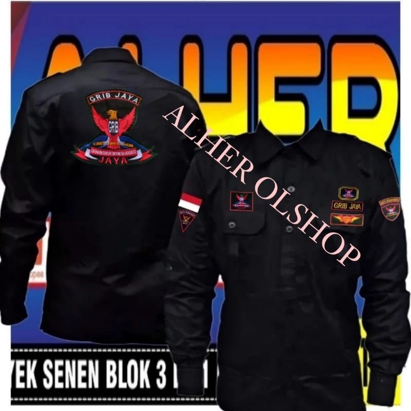 kemeja grib jaya baju grib jaya seragam grib jaya Pdh grib jaya seragam ormas grib jaya baju ormas g
