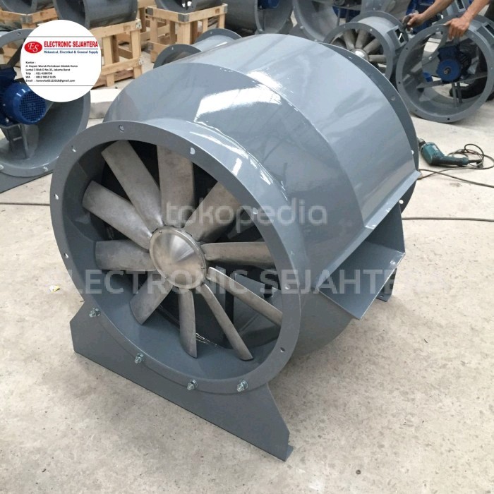 Axial fan bifurcated 32"inc ENGGART 10hp/7,5kw 1400rpm 18500cfm 1"wg