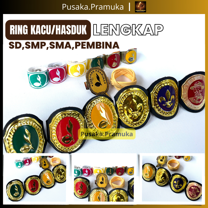 Ring Kacu Hasduk Dasi Pramuka Lengkap Untuk SD, SMP, SMA, dan Pembina