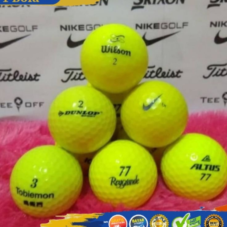 Diskon Belanja  Bola Golf Kuning Mix Campur Kualitas Grade B Golf Ball Second Bekas Murah Original B