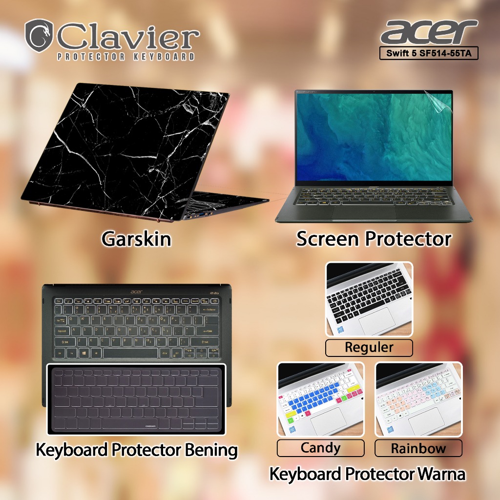 Cover Keyboard Screen Protector Garskin Laptop Anti Gores Acer Swift 5 SF514-55TA-55AL 55B5 75FG 797