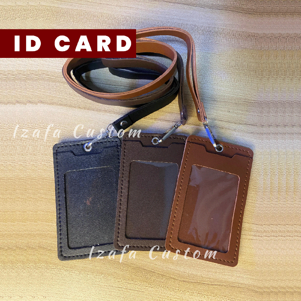 

Name Tag Id Card Kulit Holder Lanyard Murah Berkualitas