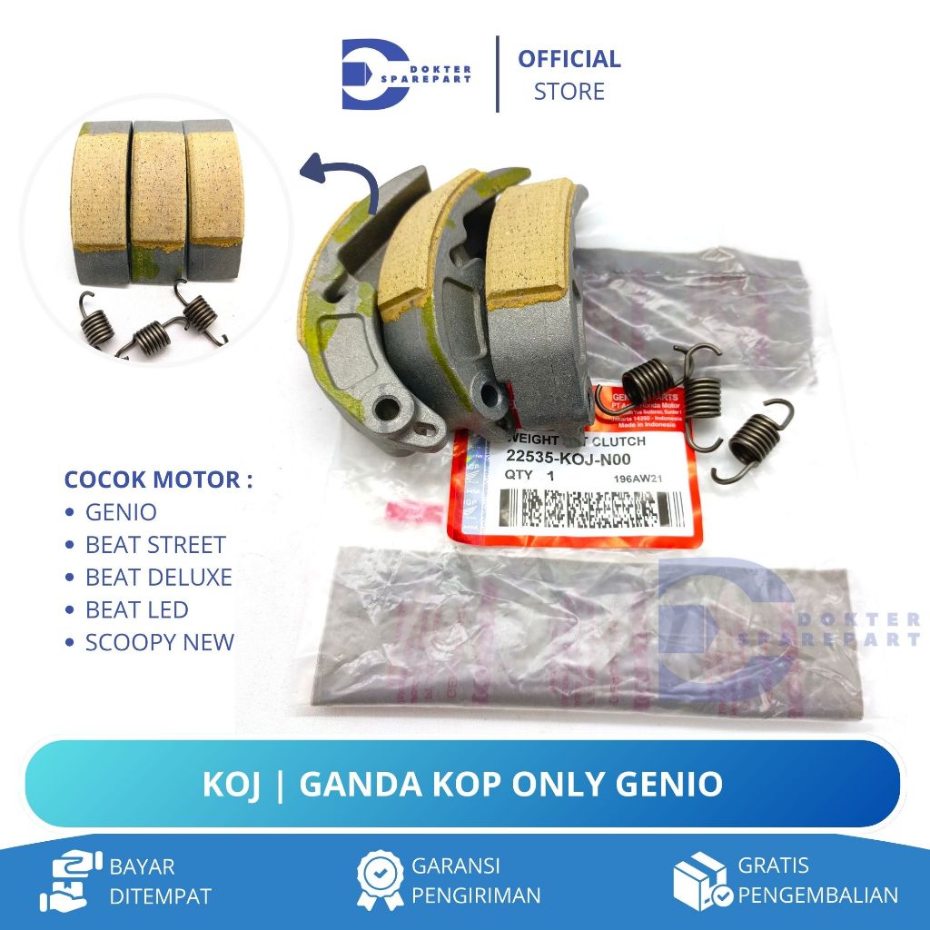 KOJ KAMPAS GANDA KOPLING ONLY GENIO / BEAT LED / BEAT STREET / BEAT DELUXE / KAMPAS GANDA KOPLING