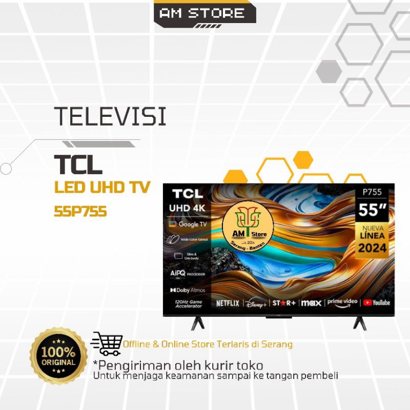 LED UHD TV TCL 55" 55P755