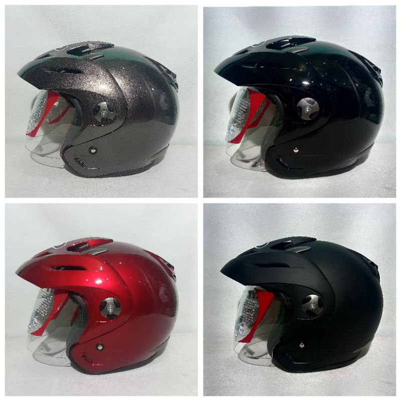 HELM KYT ROMEO SOLID ORIGINAL HALF FACE SINGLE VISOR