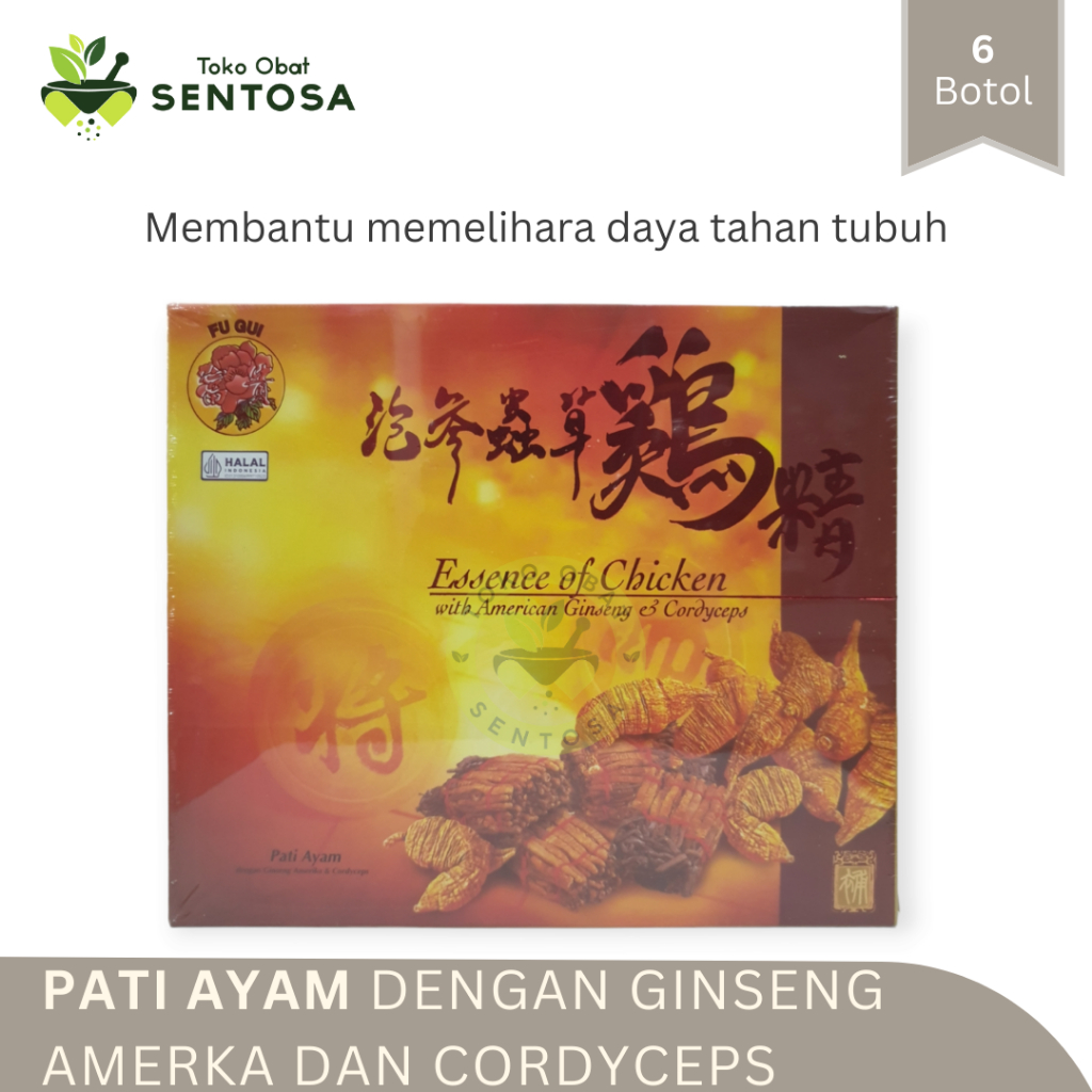 Pati ayam dengan ginseng amerika dan cordyceps