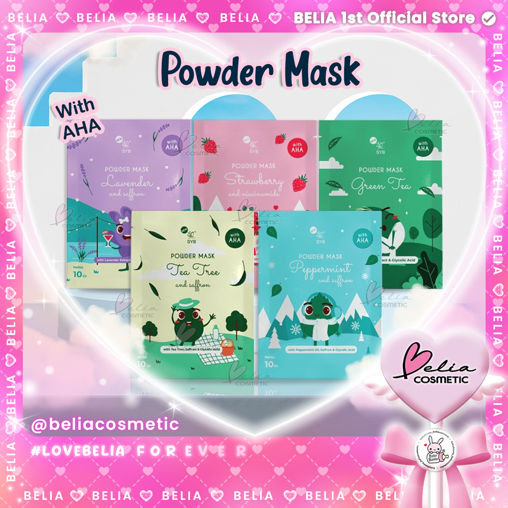 ❤BELIA❤ SYB Powder Mask 10g Sachet | Powder Mask | Masker Wajah | Masker Bubuk | Face Mask