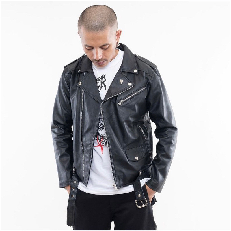 MATERNAL DISASTER TESTA DOUBLEKERAH LEATHER DK KULIT MOTORCYCLE JACKET