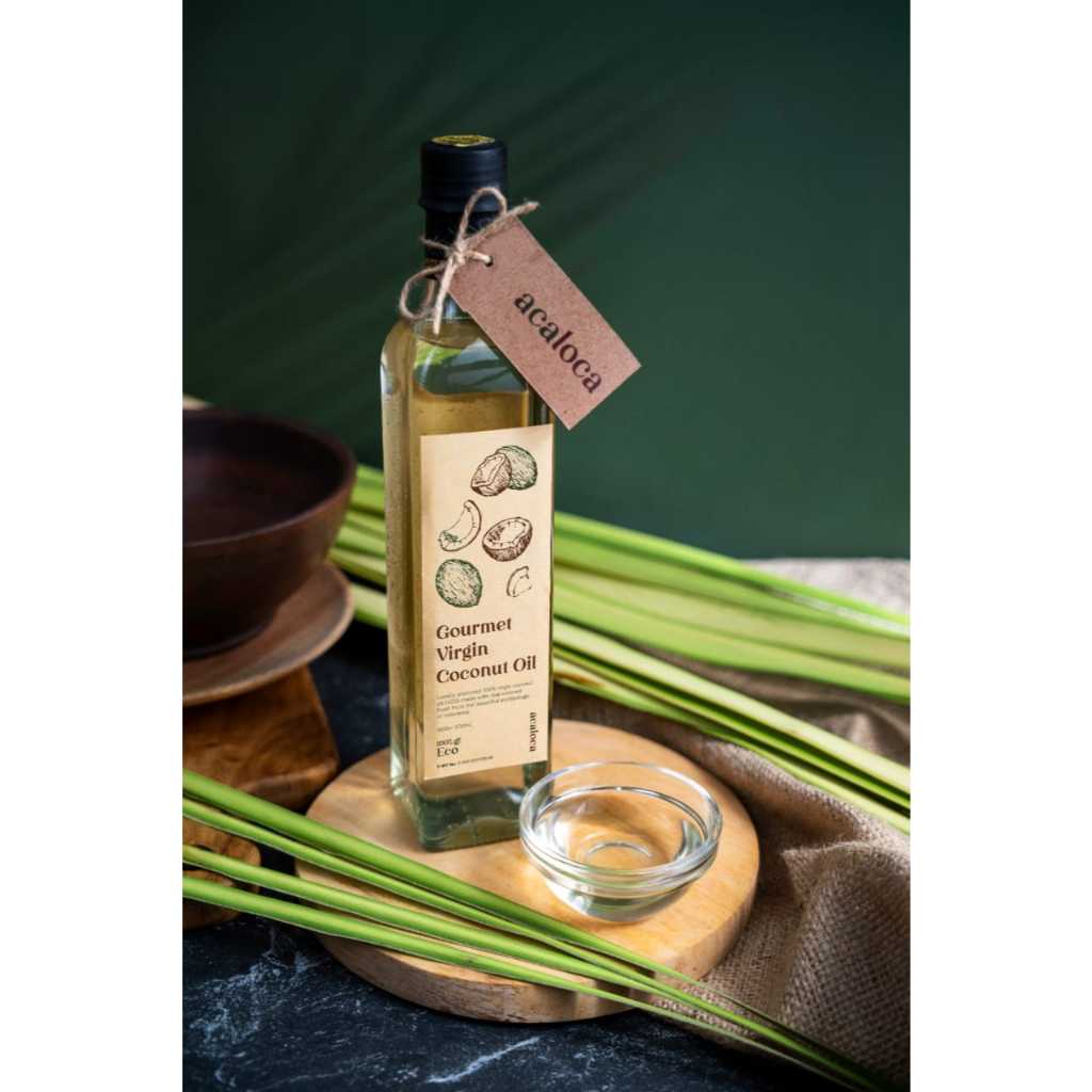 

ACALOCA GOURMET VIRGIN COCONUT OIL 500ML, MINYAK GORENG YG TERBUAT DARI KELAPA MURNI KEMASAN BOTOL