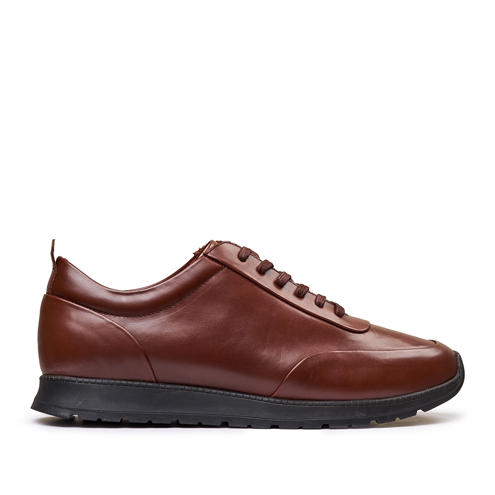 Prabu - Panji Calf Chestnut Sepatu Sneakers Pria-Cokelat